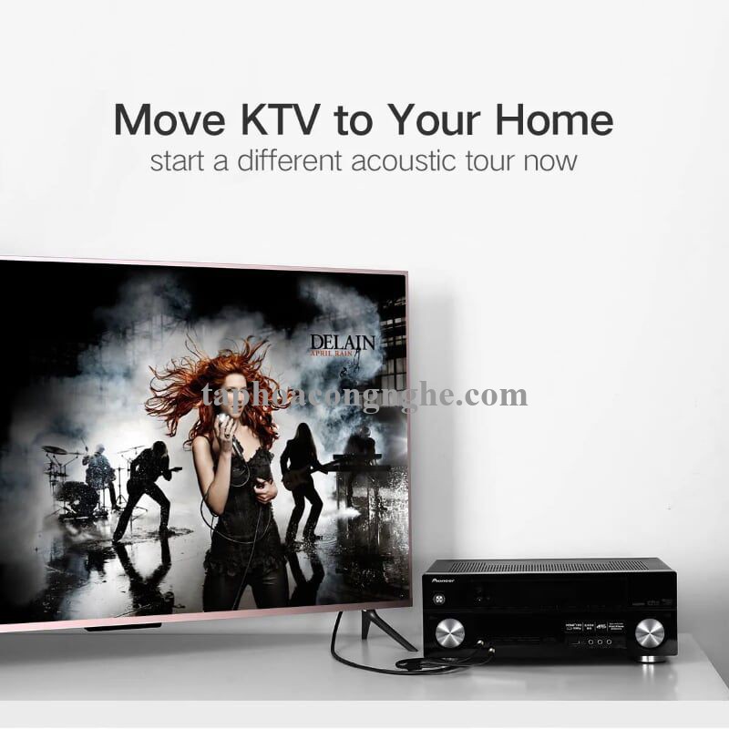 Ugreen 40796 10M Màu Đen Cáp âm thanh 2 đầu 6.5mm dương sang 3.5mm dương cao cấp AV126 30040796